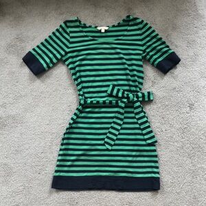 Striped Green & Navy Banana Republic Dress